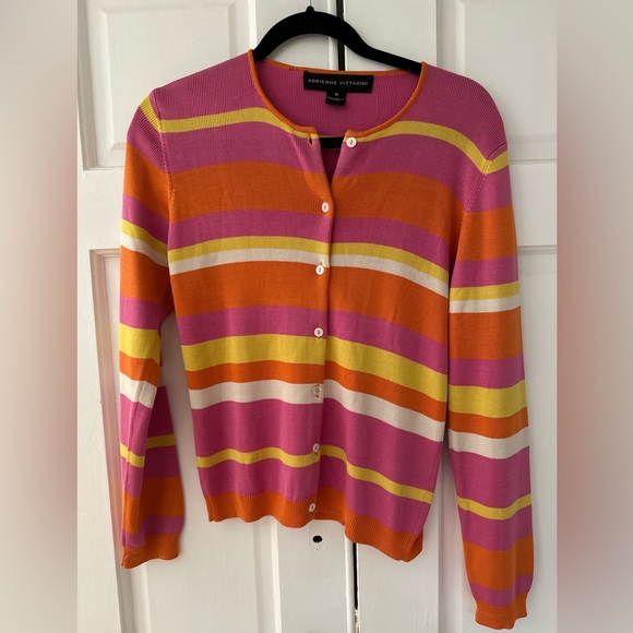 Adrienne Vittadini  Striped Sweater Size M - Picture 2 of 6